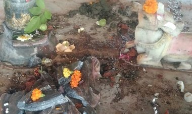 सागर में धार्मिक स्थल में तोड़फोड़:कैंसर पेशेंट पर प्रतिमा को तोड़ने का आरोप; बोला- भगवान से मौत मांग रहा था