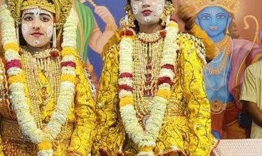 गिरनार हिल्स में श्री राम कथा का आयोजन:राम-सीता विवाह प्रसंग में उमड़ी भक्तों की भीड़, ढोल-नगाड़ों के साथ निकली बारात