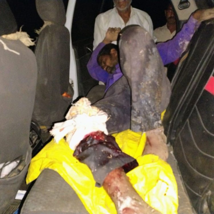 शाजापुर में वाहन ने बाइक को मारी टक्कर:एक घायल, बुमतलाई माता मंदिर के पास हुआ हादसा