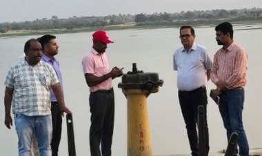 कलेक्टर ने किया नदी-नाले का दौरा:भगवानपुरा डैम के वाल्व में मिला लीकेज; अतिक्रमण को बारिश से पहले ही हटाने के निर्देश
