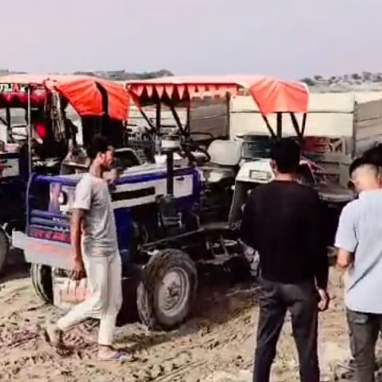 मुरैना में किसान ने बनाया अवैध रेत खनन का वीडियो:CM हेल्पलाइन में शिकायत के बाद भी नहीं रुका परिवहन; SP ने दिया आश्वासन