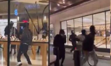 लॉस एंजिल्स में प्रदर्शनकारियों ने लूट लिया एप्पल स्टोर, सड़कों पर आगजनी और हिंसा, शहर में कर्फ्यू लागू