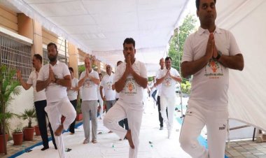 अंतर्राष्ट्रीय योग दिवस पर नगरीय प्रशासन एवं विकास विभाग में योग सत्र
