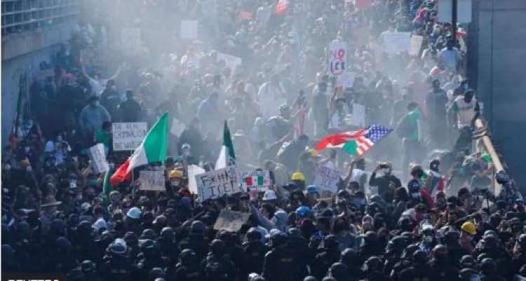 अमेरिका के लॉस एंजेलिस में तनाव