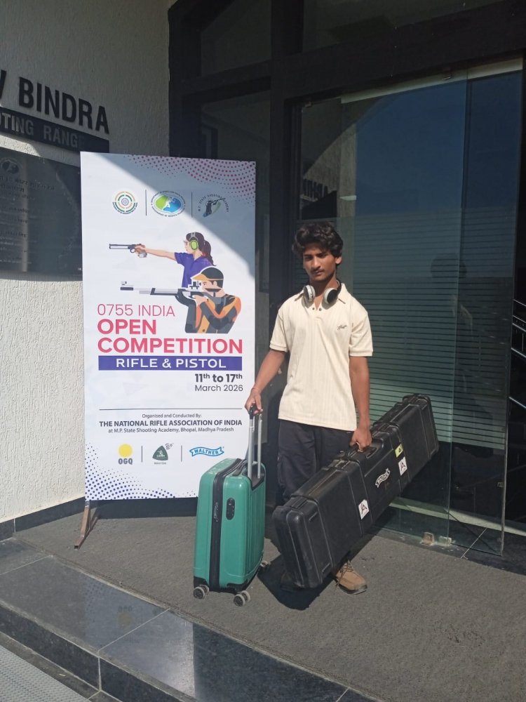 16 वार्षिय विरभद्र  सिंह ठाकुर  ने आल  इंडिया  ओपन प्रतियोगिता राइफल शूटिंग 2026 में पाई तीसरा स्थान छत्तीसगढ़ को किया गौरन्वित ????....