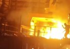 स्टील प्लांट में 1600 डिग्री के पिघले लोहे का कहर, आग की लपटों में घिरा ठेकेदार सीढ़ियों से भागता दिखा; इलाज के दौरान दर्दनाक मौत